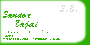 sandor bajai business card